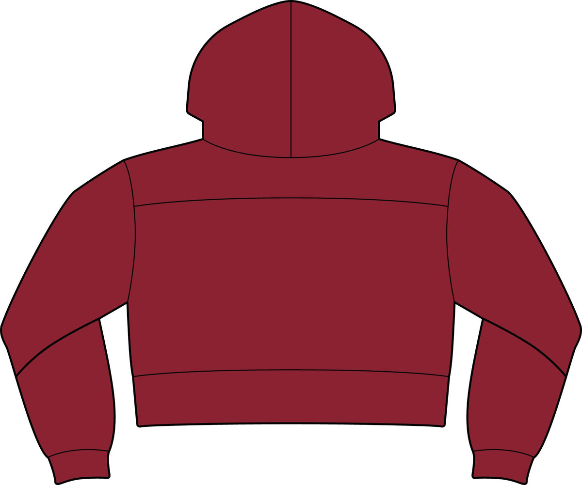 Women's Cropped Fleece Hooded Sweatshirt