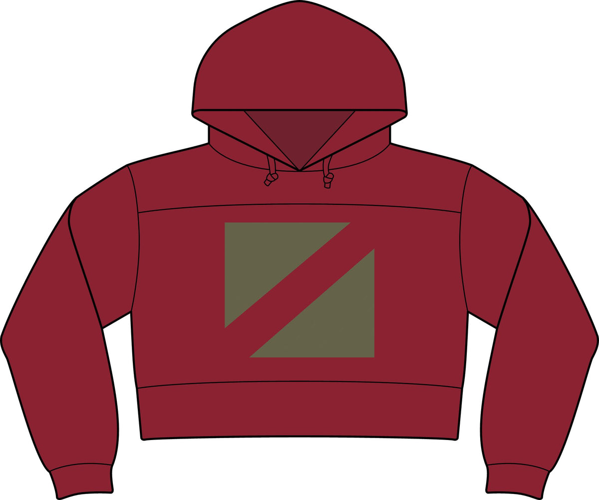 Women's Cropped Fleece Hooded Sweatshirt