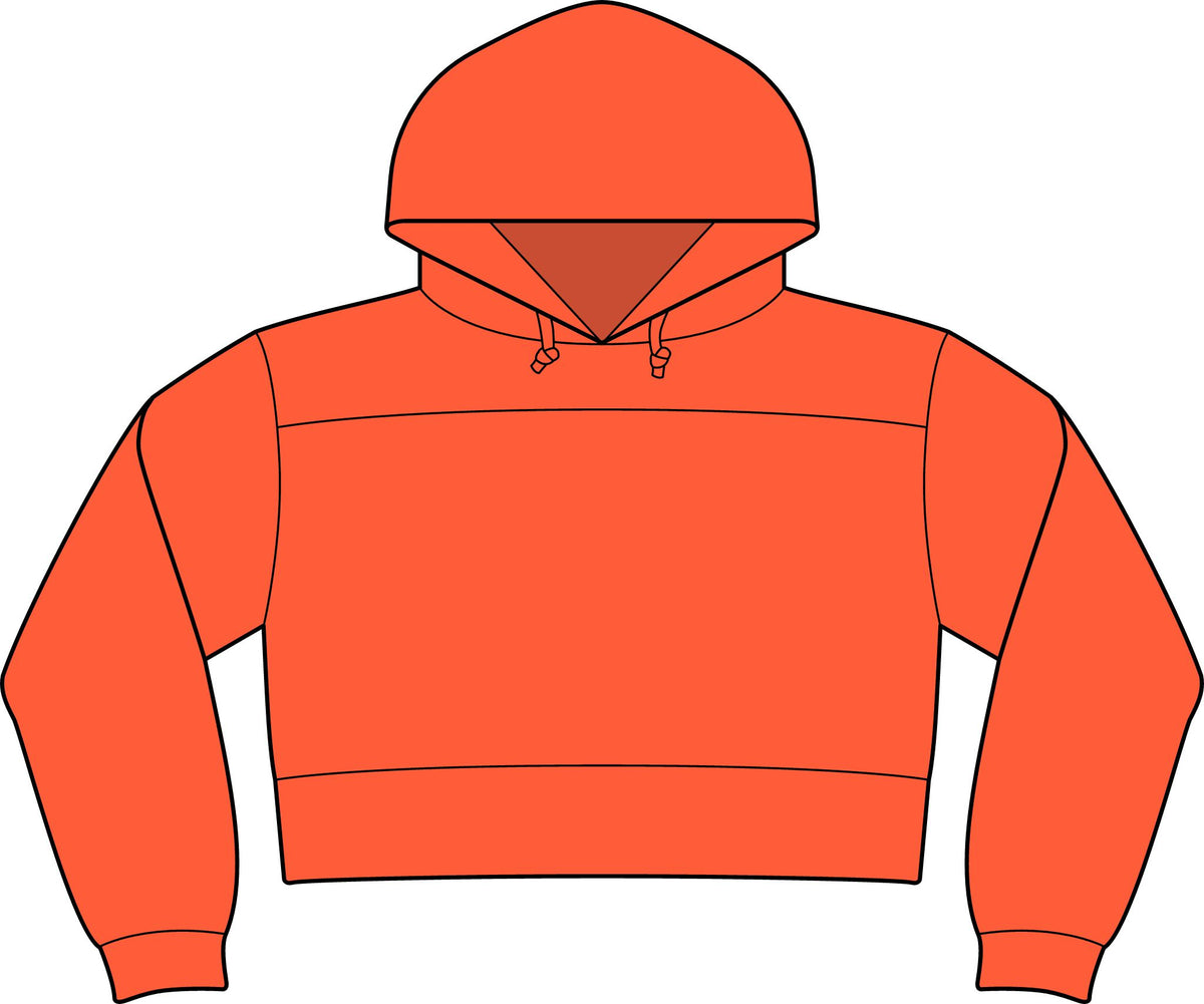 Women's Cropped Fleece Hooded Sweatshirt
