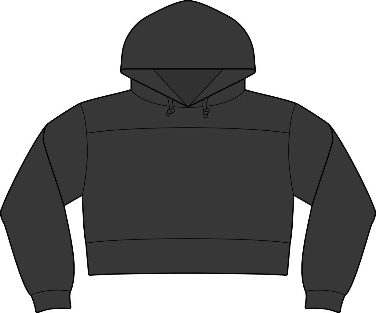 Women's Cropped Fleece Hooded Sweatshirt