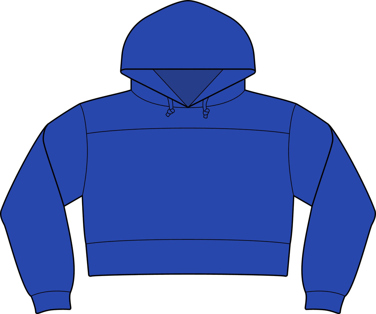 Women's Cropped Fleece Hooded Sweatshirt