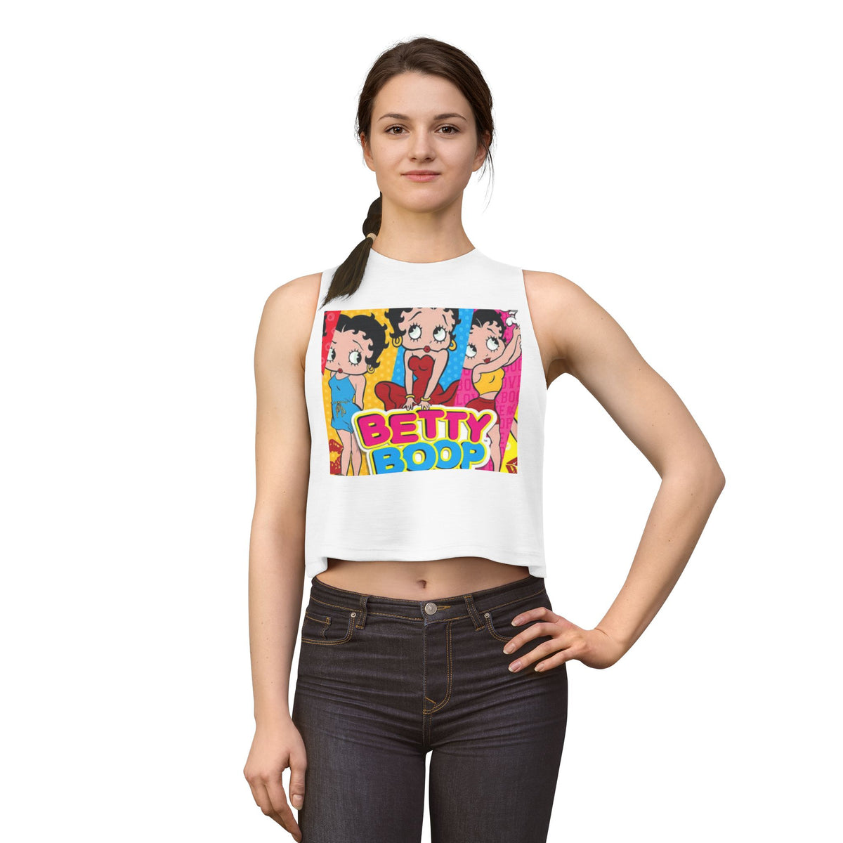 Betty Boop Retro Pop Crop Top — Vintage Cartoon Graphic Tank