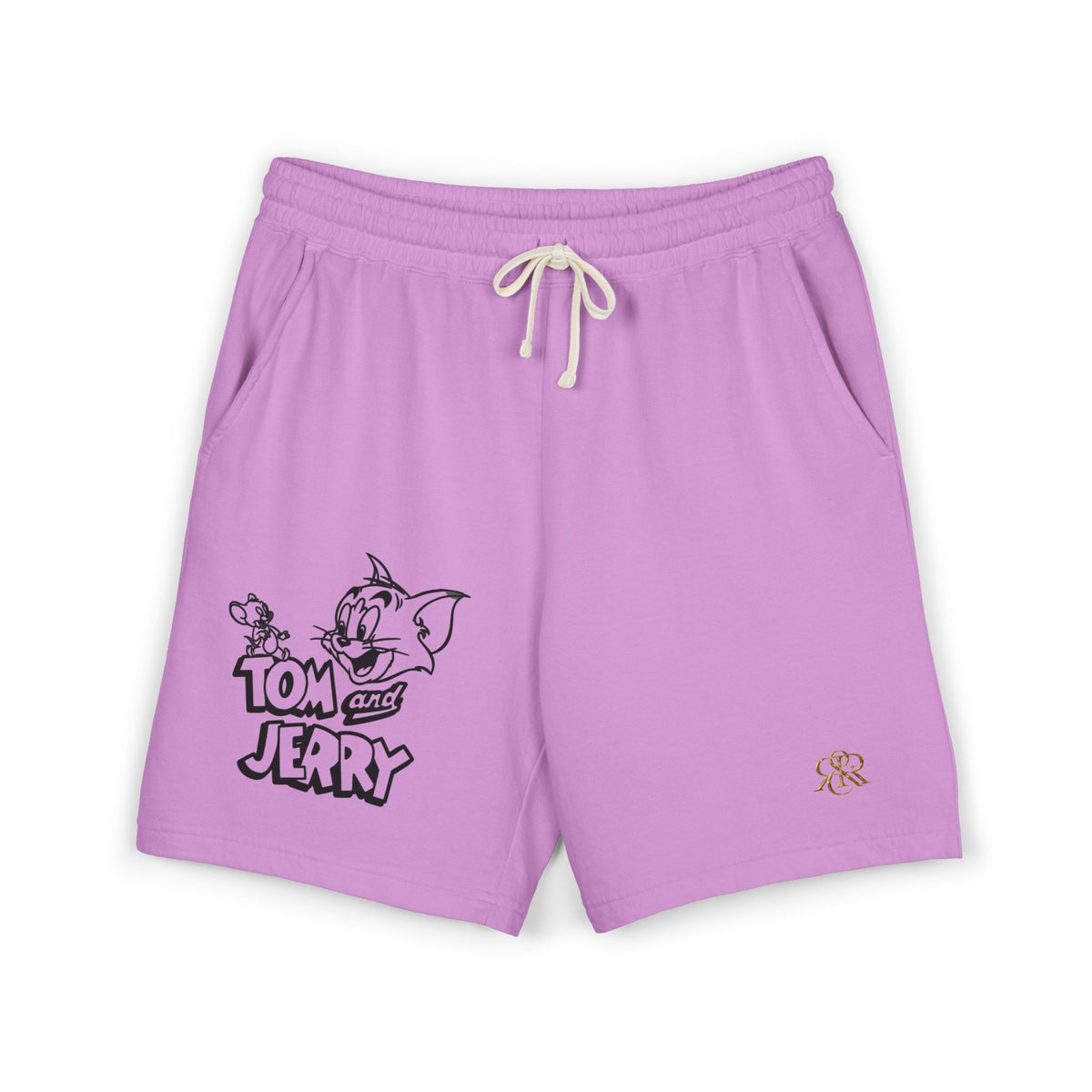 Tom & Jerry Sketch Lounge Sweat Shorts — Lightweight Fleece Casual Shorts