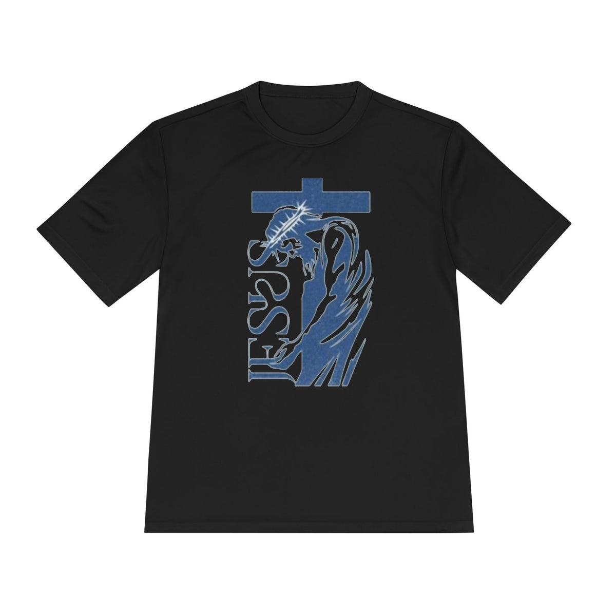 Jesus Saves Tee — Christian Cross & Crown of Thorns Graphic Moisture-Wicking Shirt