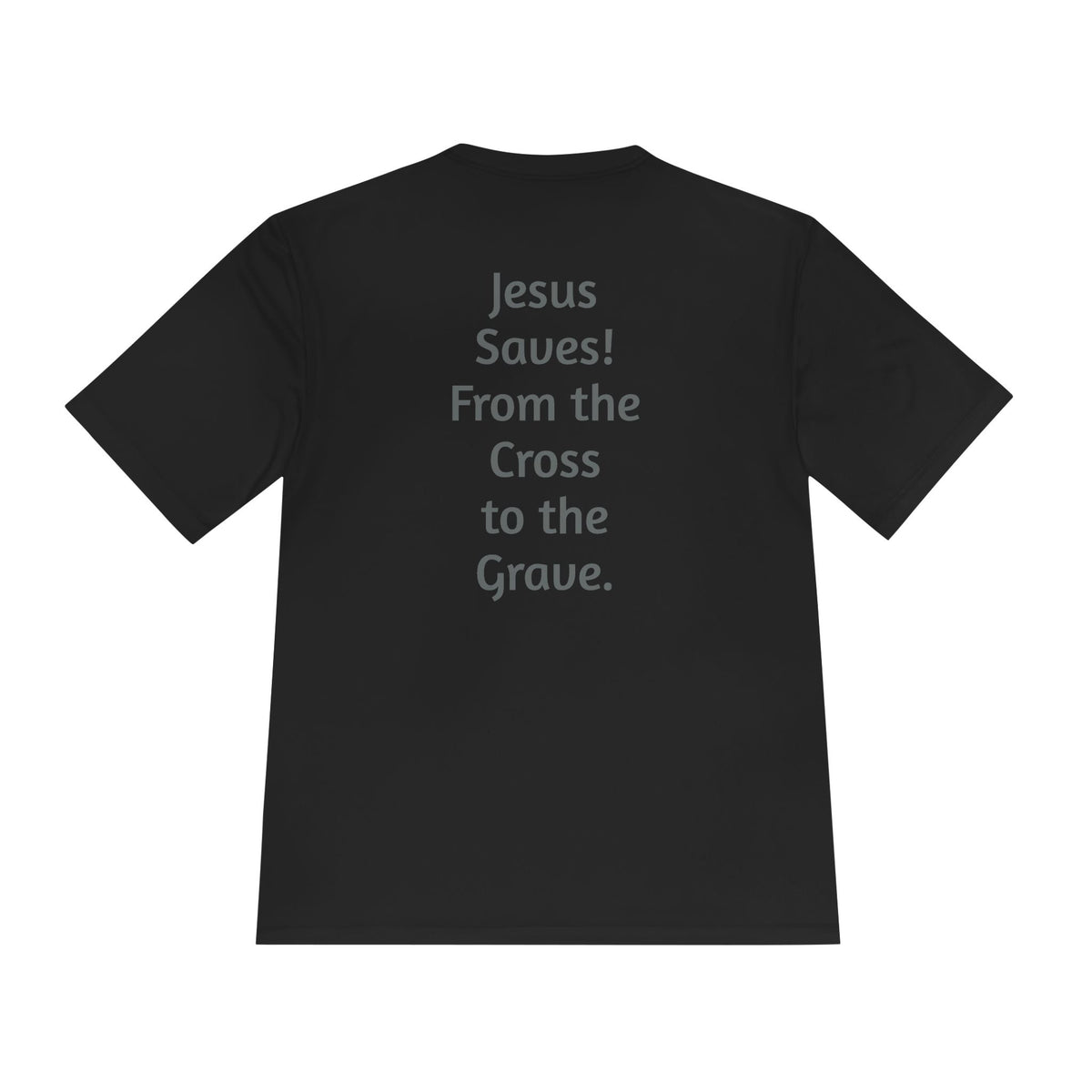 Jesus Saves Tee — Christian Cross & Crown of Thorns Graphic Moisture-Wicking Shirt