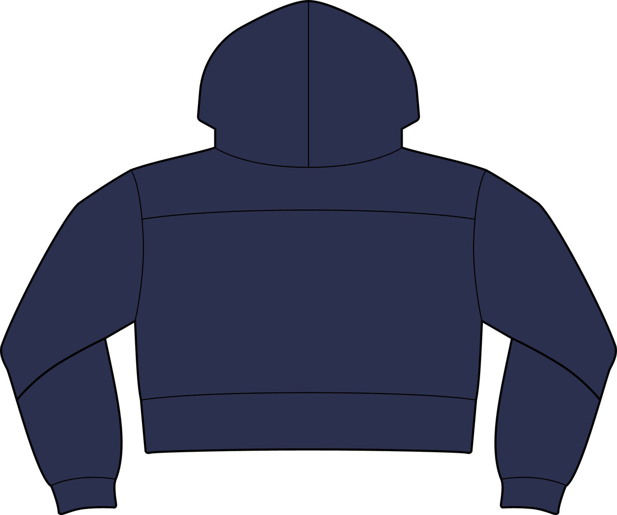 Women's Cropped Fleece Hooded Sweatshirt