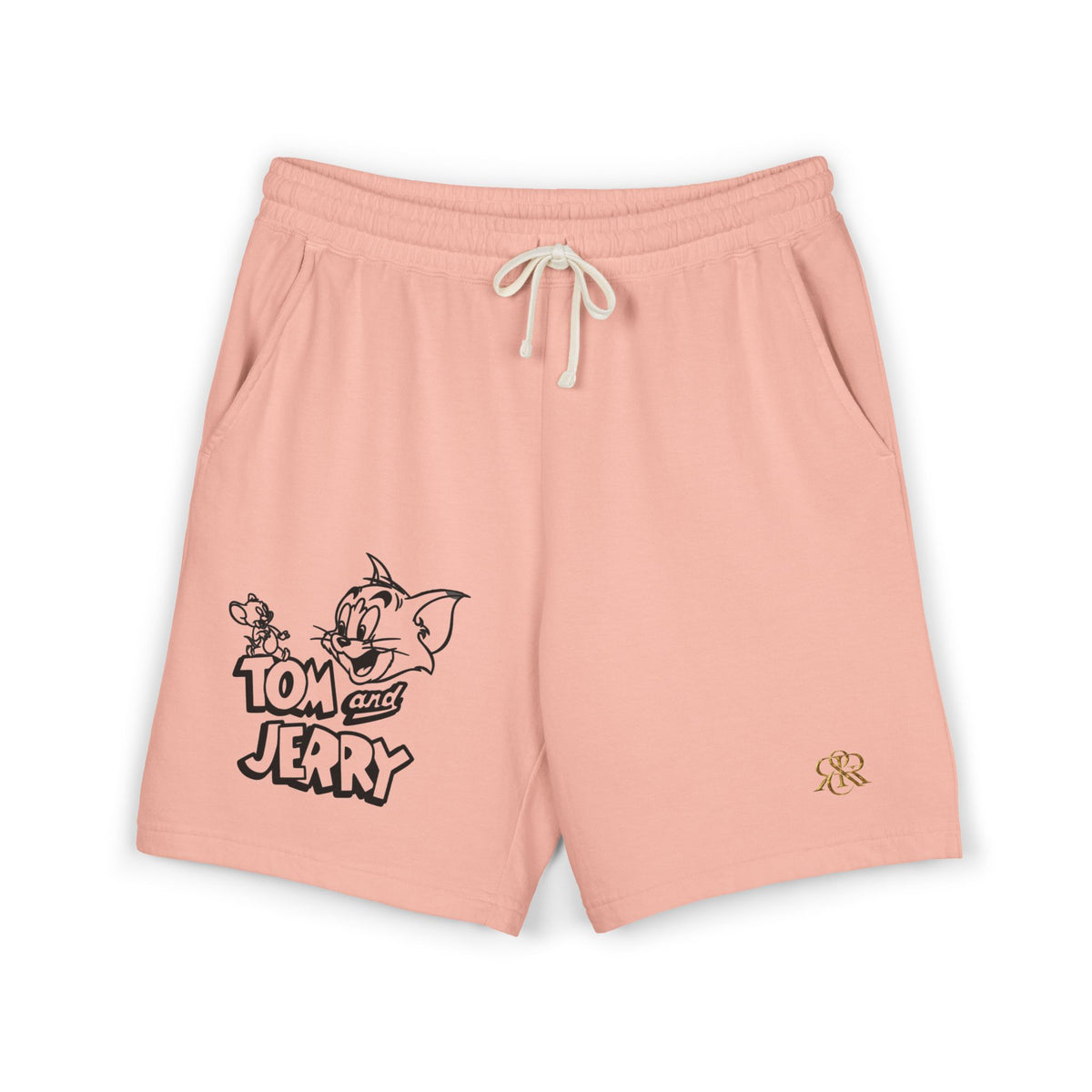 Tom & Jerry Sketch Lounge Sweat Shorts — Lightweight Fleece Casual Shorts