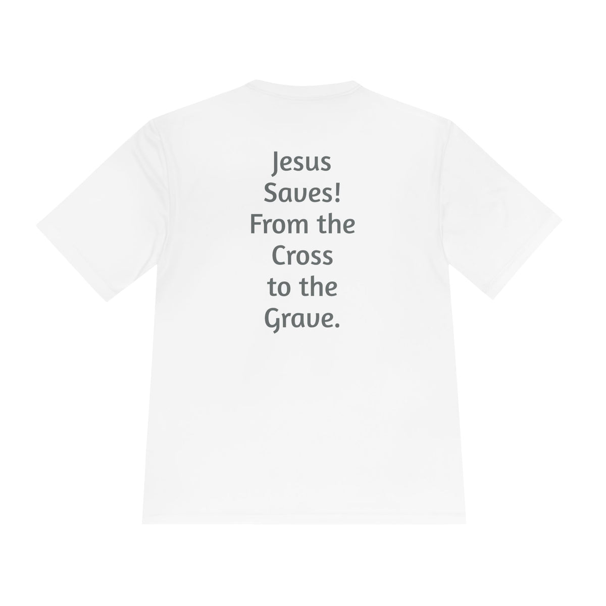 Jesus Saves Tee — Christian Cross & Crown of Thorns Graphic Moisture-Wicking Shirt