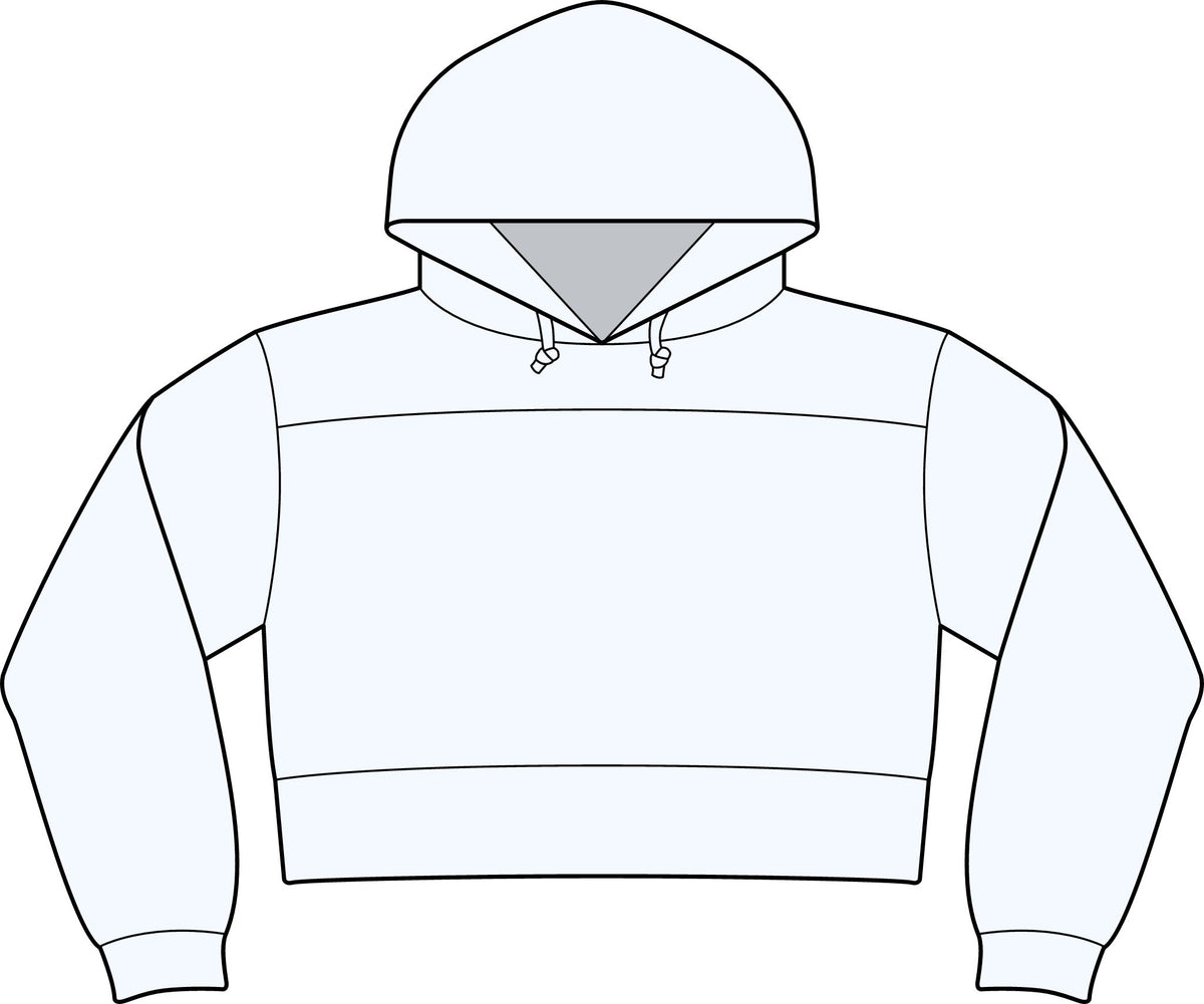 Women's Cropped Fleece Hooded Sweatshirt