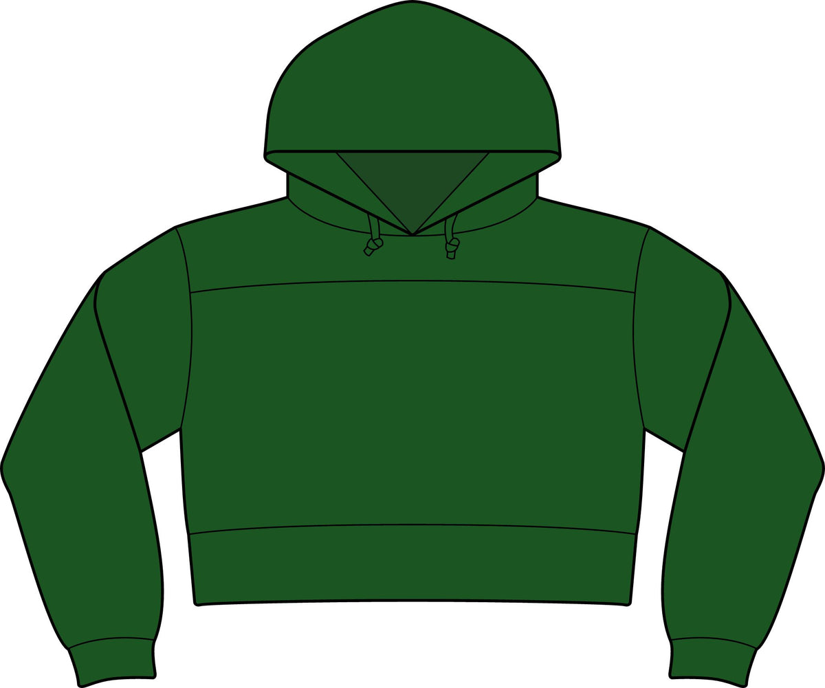 Women's Cropped Fleece Hooded Sweatshirt