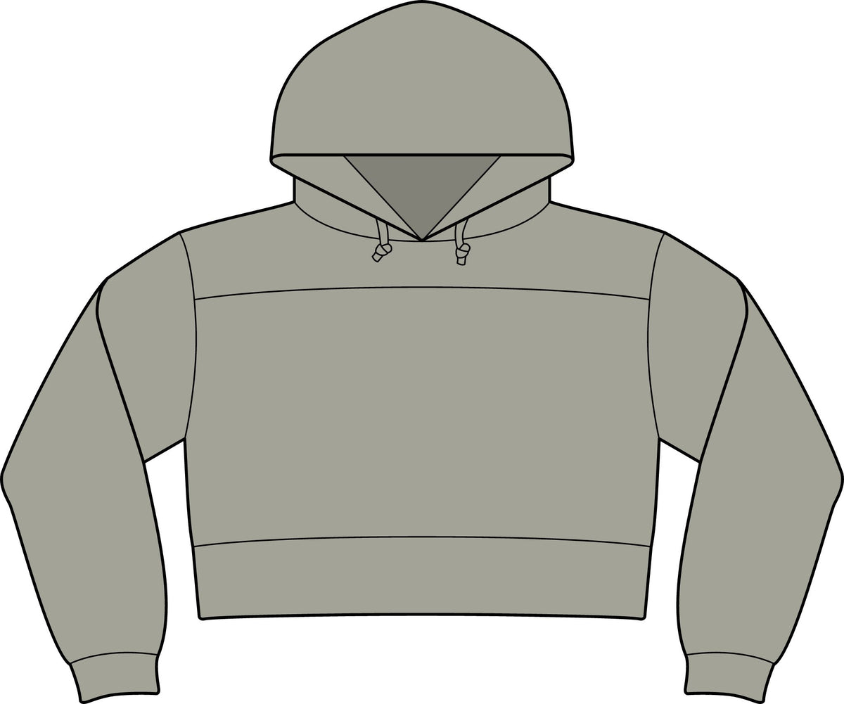 Women's Cropped Fleece Hooded Sweatshirt