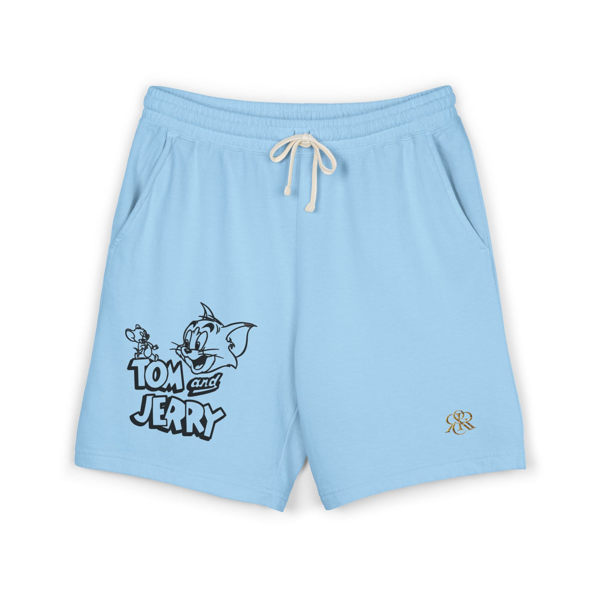 Tom & Jerry Sketch Lounge Sweat Shorts — Lightweight Fleece Casual Shorts