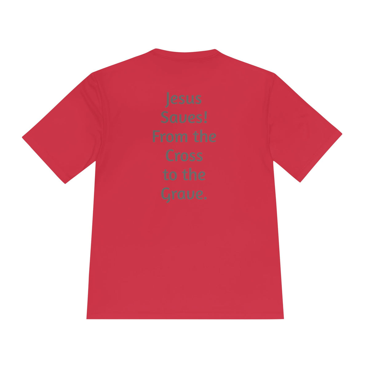 Jesus Saves Tee — Christian Cross & Crown of Thorns Graphic Moisture-Wicking Shirt