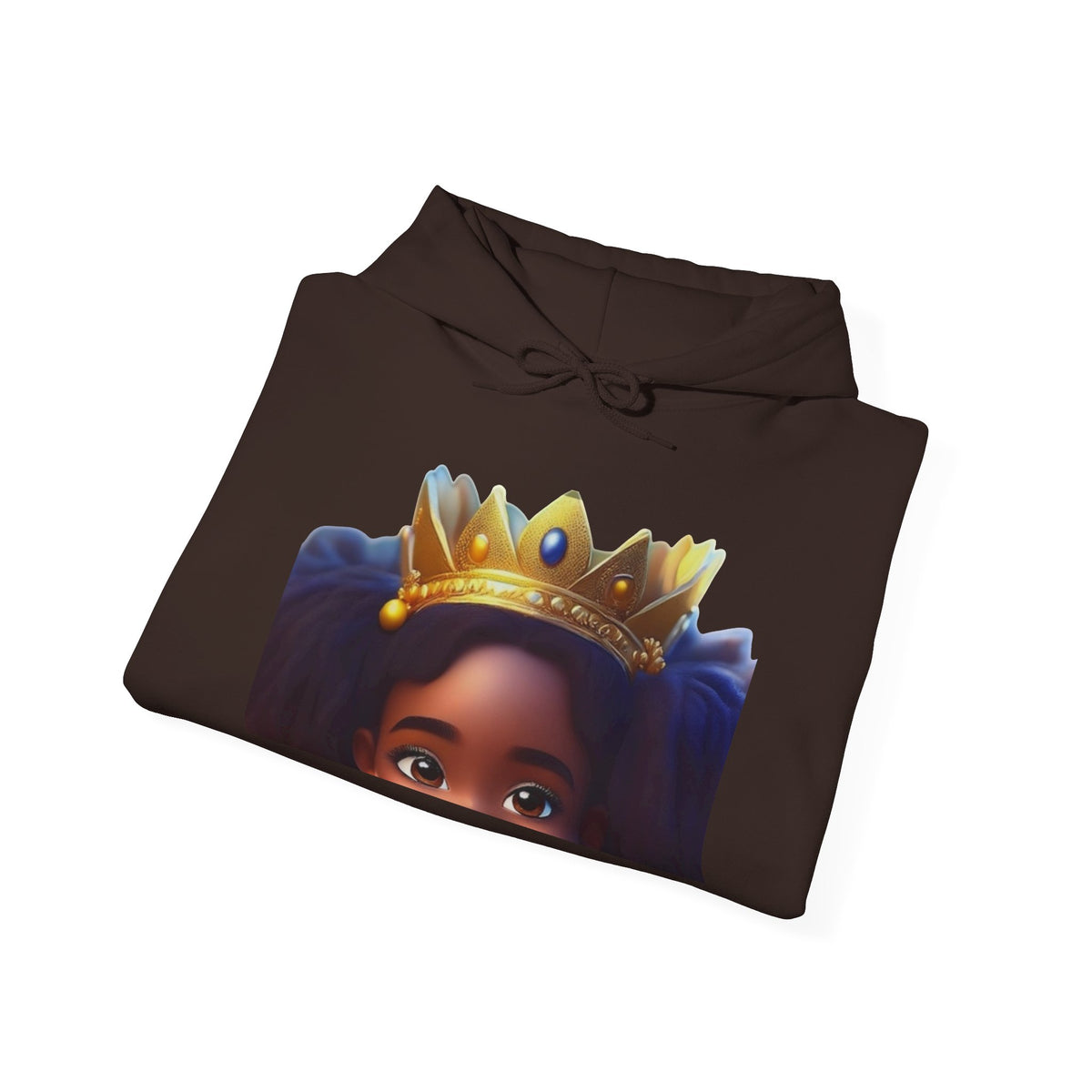 Crowned Girl Hoodie - Black Girl Magic Royalty Sweatshirt