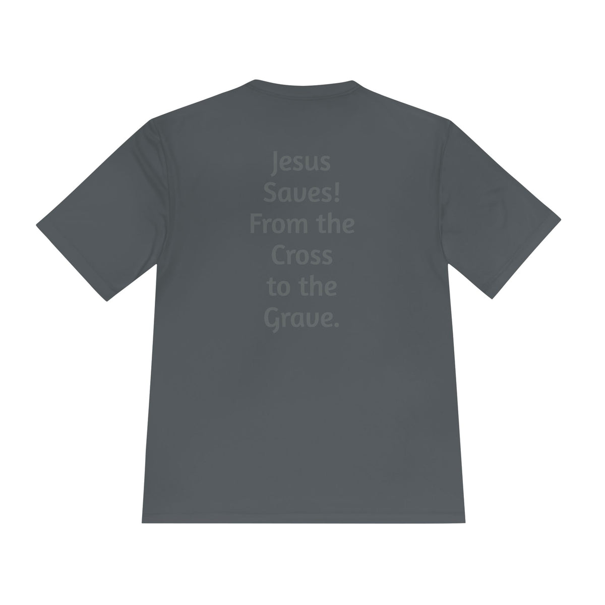 Jesus Saves Tee — Christian Cross & Crown of Thorns Graphic Moisture-Wicking Shirt