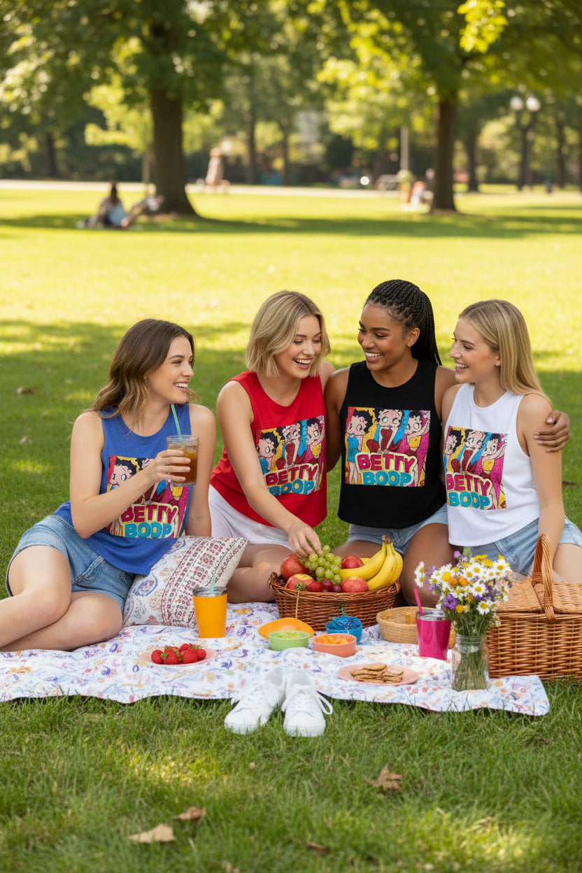Betty Boop Retro Pop Crop Top — Vintage Cartoon Graphic Tank