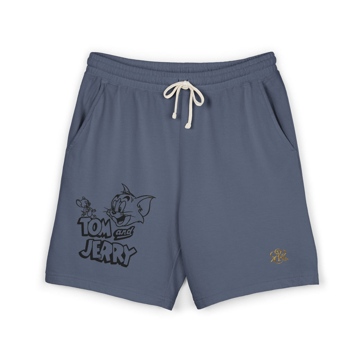Tom & Jerry Sketch Lounge Sweat Shorts — Lightweight Fleece Casual Shorts