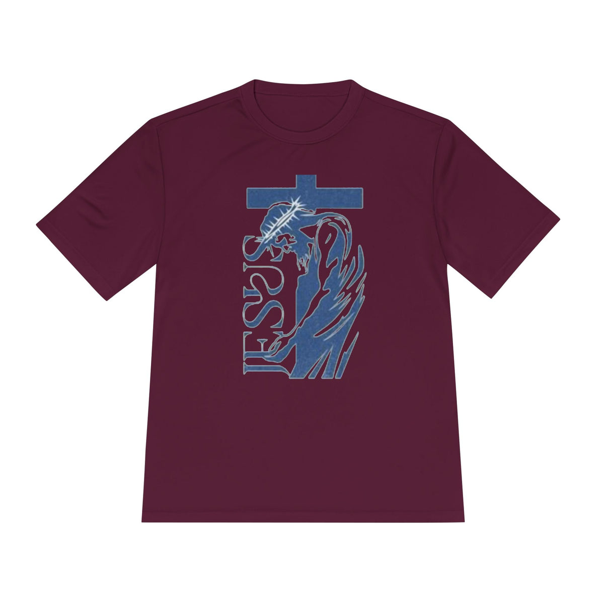 Jesus Saves Tee — Christian Cross & Crown of Thorns Graphic Moisture-Wicking Shirt