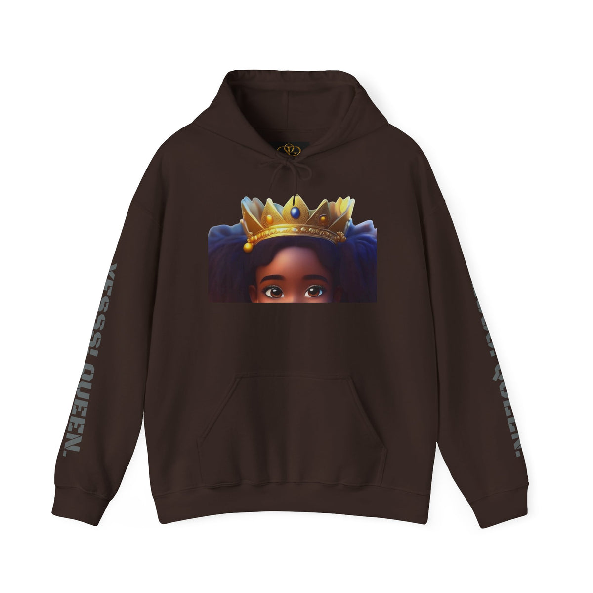 Crowned Girl Hoodie - Black Girl Magic Royalty Sweatshirt