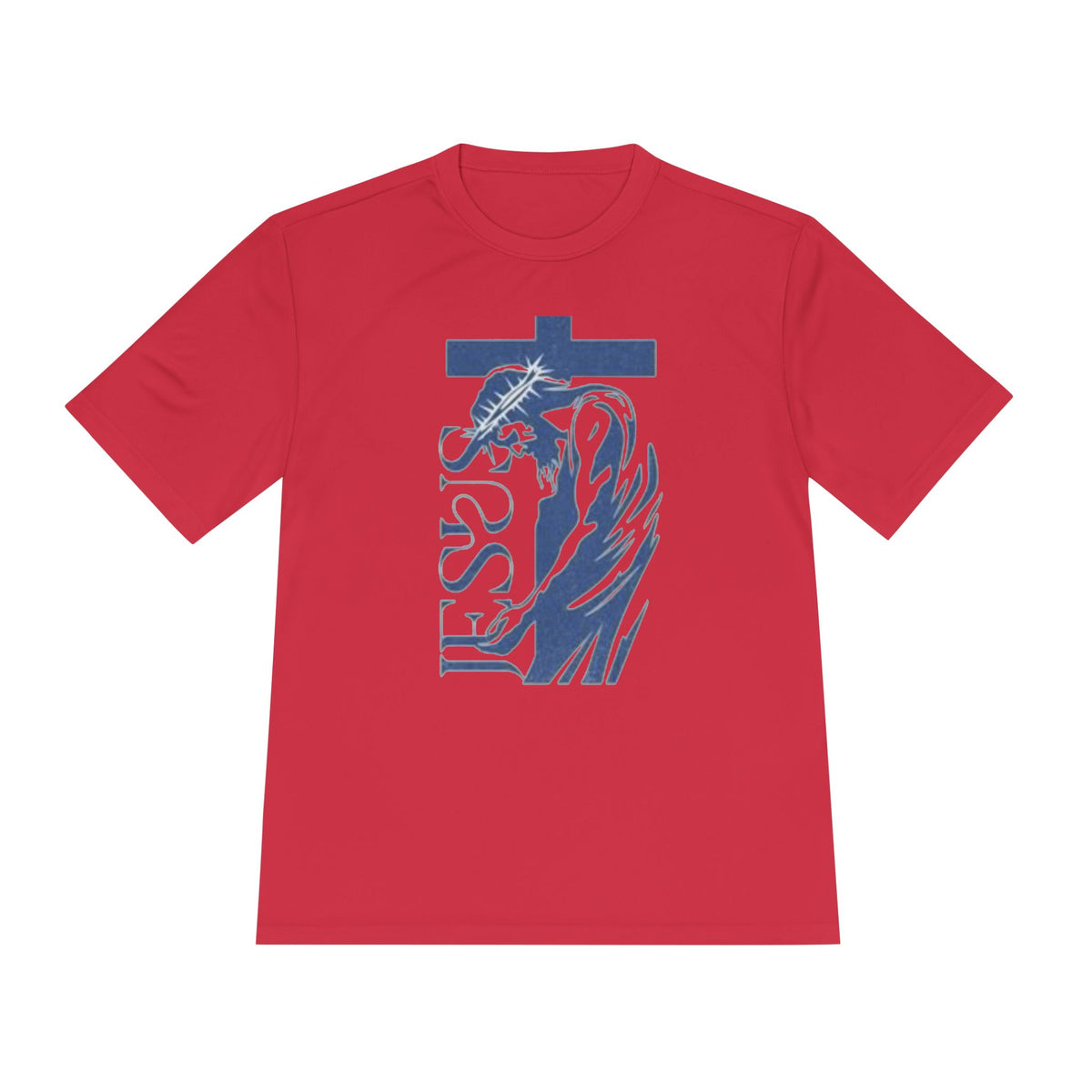 Jesus Saves Tee — Christian Cross & Crown of Thorns Graphic Moisture-Wicking Shirt