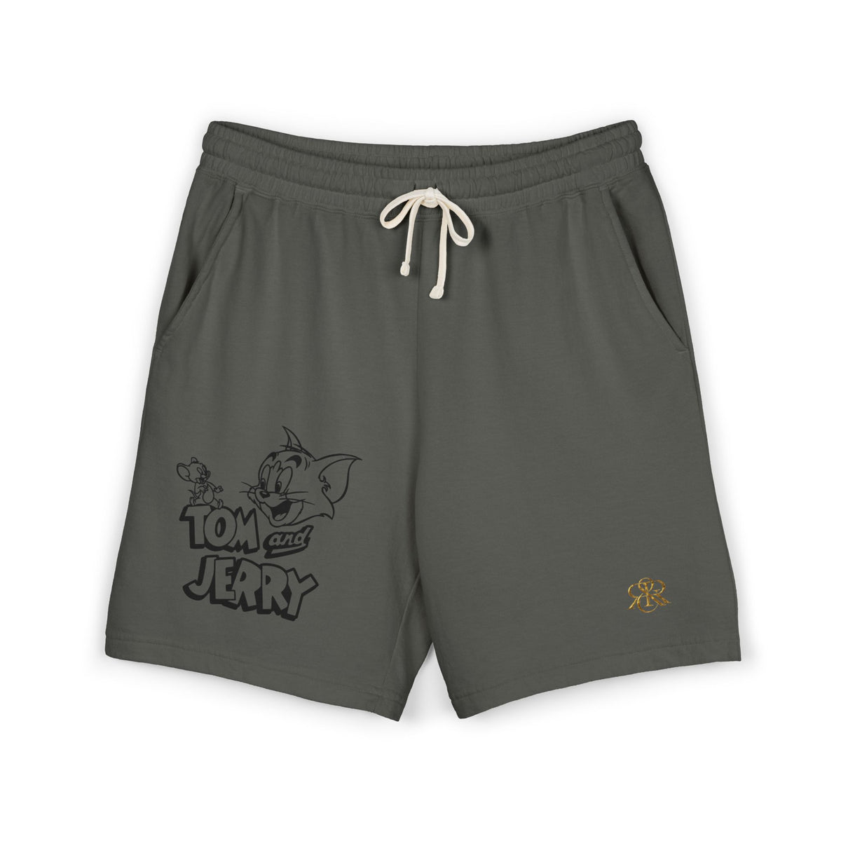 Tom & Jerry Sketch Lounge Sweat Shorts — Lightweight Fleece Casual Shorts