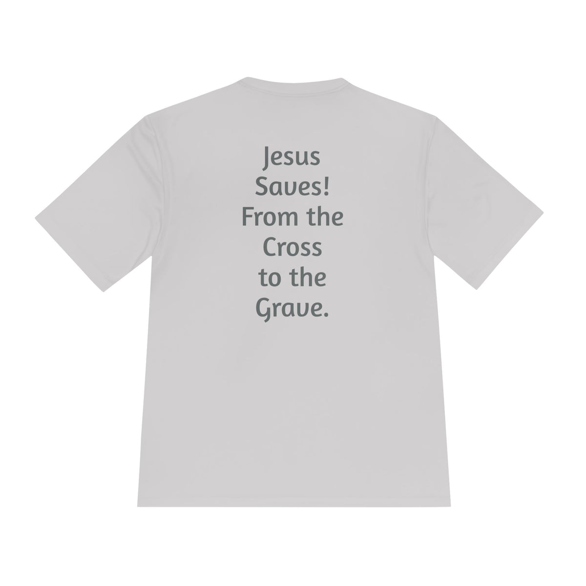 Jesus Saves Tee — Christian Cross & Crown of Thorns Graphic Moisture-Wicking Shirt